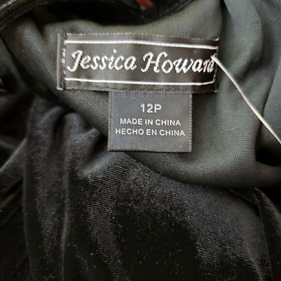 Jessica Howard sleeveless black  velvet dress - Picture 7 of 8